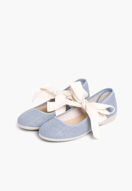 Babies  en lin avec ruban écru Blanc+Bleu azur+Écru+Gris+Lin+Mauve+Menthe 10 - vertbaudet enfant 