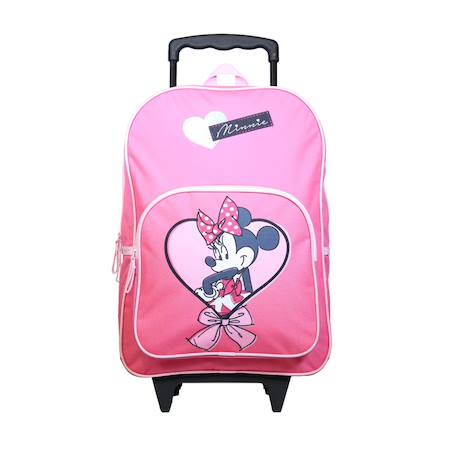Sac à dos à roulettes disney minnie noeud Rose 1 - vertbaudet enfant 