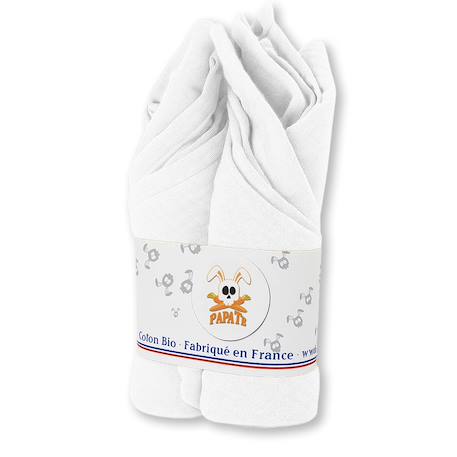 Langes en coton bio Blanc+Fraise+Honey+Rose+Vert 1 - vertbaudet enfant 