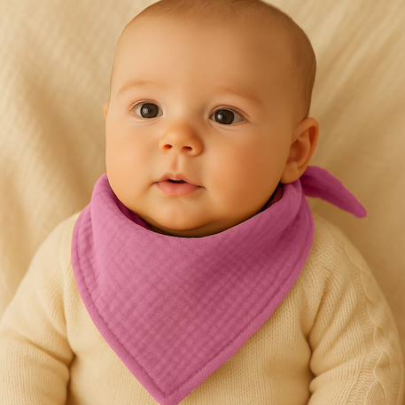 Langes en coton bio Blanc+Fraise+Honey+Rose+Vert 22 - vertbaudet enfant 