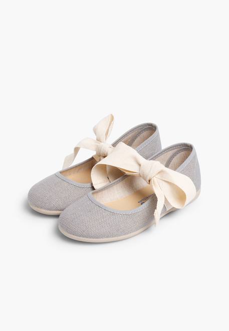 Babies  en lin avec ruban écru Blanc+Bleu azur+Écru+Gris+Lin+Mauve+Menthe 20 - vertbaudet enfant 