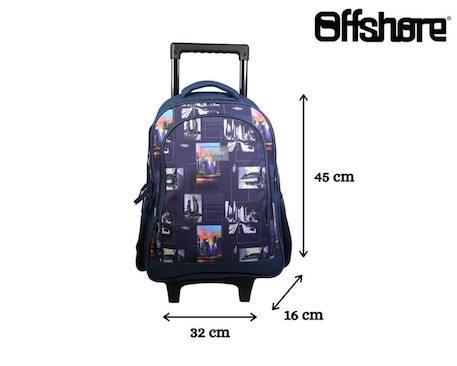 Sac à dos à roulettes offshore city ville Bleu 6 - vertbaudet enfant 