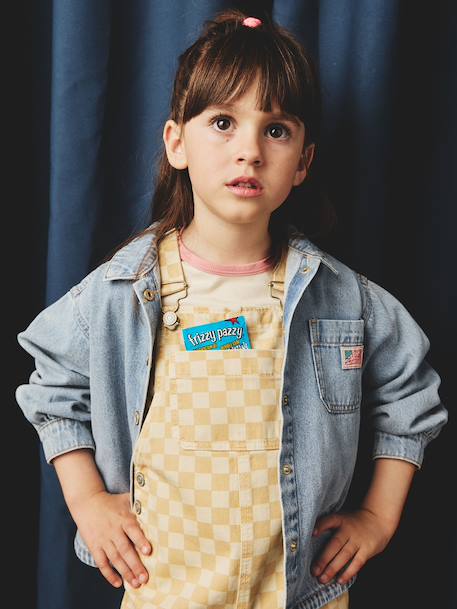 Salopette fille à carreaux carreaux jaune 7 - vertbaudet enfant 