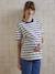 T-shirt rayé de grossesse en coton biologique rayé marine 1 - vertbaudet enfant 