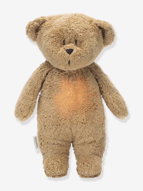 Ourson nature bio 2.0 avec sons & lumières cappuccino+gris+sable 2 - vertbaudet enfant 