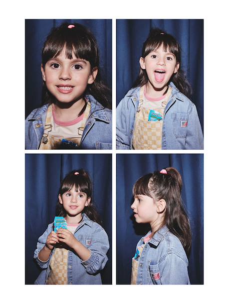 Chemise fille en jean forme loose bleu clair 2 - vertbaudet enfant 