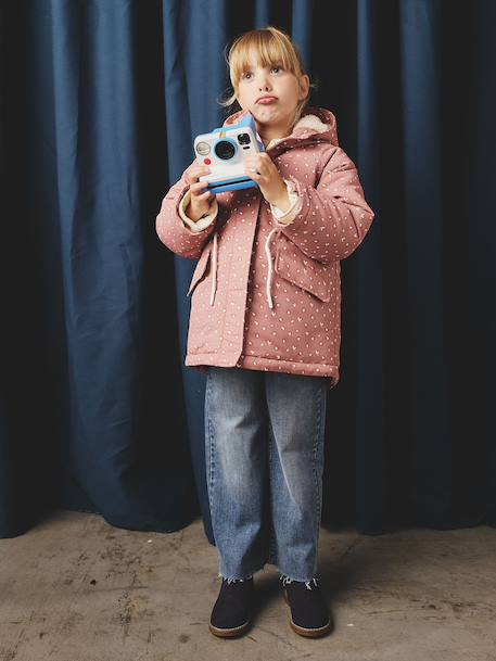 Parka fille à capuche 3 en 1 parka + veste matelassée bois de rose+marine 6 - vertbaudet enfant 