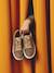 Baskets enfant fille en cuir à lacets beige imprimé+or 1 - vertbaudet enfant 
