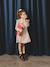 Robe imprimée à volants fille écru+marine+vanille+vert sauge 1 - vertbaudet enfant 
