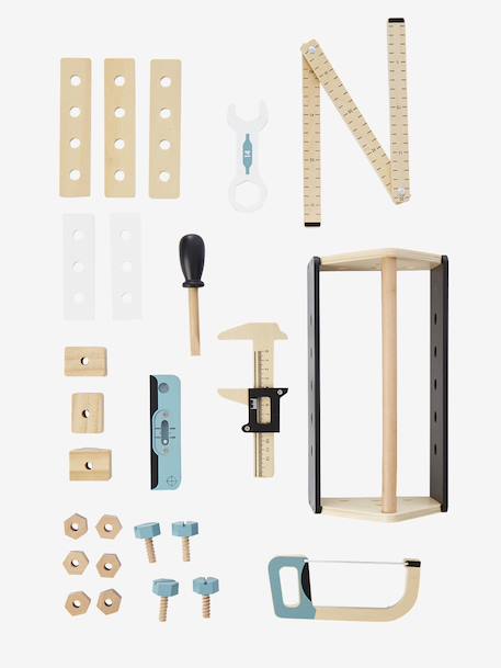 Boîte à outils du bricoleur en bois FSC® noir 4 - vertbaudet enfant 