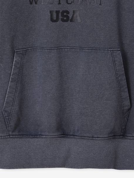 Sweat garçon à capuche oversize noir 5 - vertbaudet enfant 