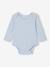 Lot de 3 bodies naissance en maille côtelée et interlock bleu ciel 2 - vertbaudet enfant 
