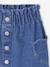 Jupe en jean fille poches coeur denim bleached+denim brut 10 - vertbaudet enfant 
