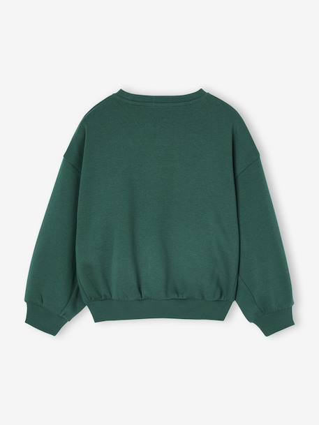 Sweat oversize sport fille vert 2 - vertbaudet enfant 