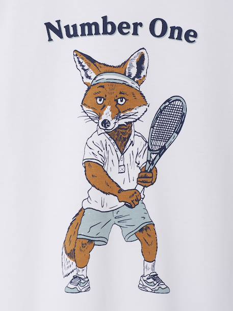 Tee-shirt manches longues garçon Renard écru 3 - vertbaudet enfant 