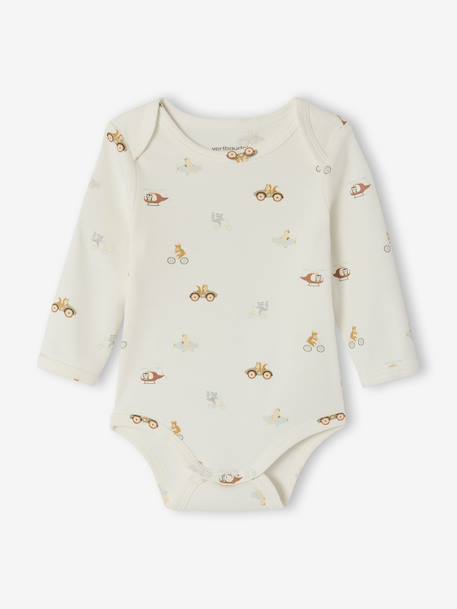Lot de 5 bodies naissance avec ouverture américaine kaki 3 - vertbaudet enfant 
