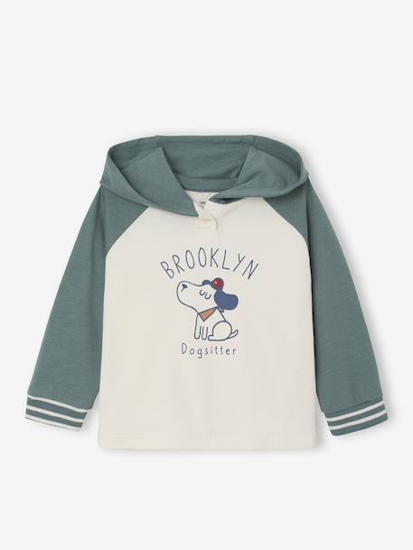 T-shirt à capuche bébé vert 1 - vertbaudet enfant 