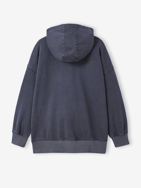 Sweat garçon à capuche oversize noir 3 - vertbaudet enfant 