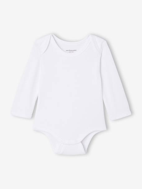 Lot de 3 bodies naissance en maille côtelée et interlock bleu ciel 4 - vertbaudet enfant 