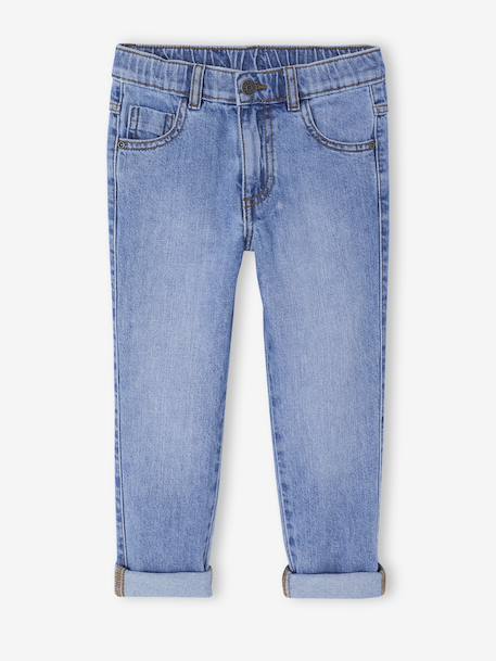 Jean garçon droit large denim brut+stone 9 - vertbaudet enfant 
