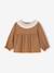 T-shirt bébé en jersey froissé avec col en crochet caramel 2 - vertbaudet enfant 