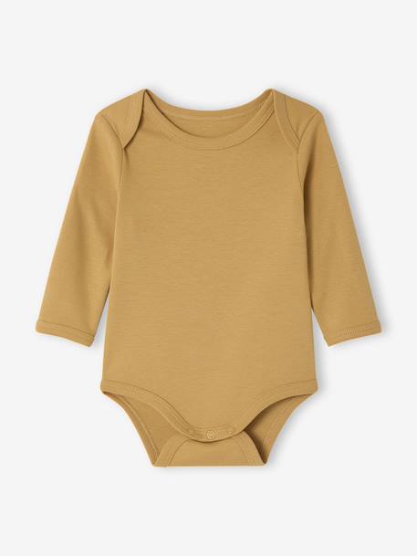 Lot de 5 bodies naissance avec ouverture américaine kaki 4 - vertbaudet enfant 