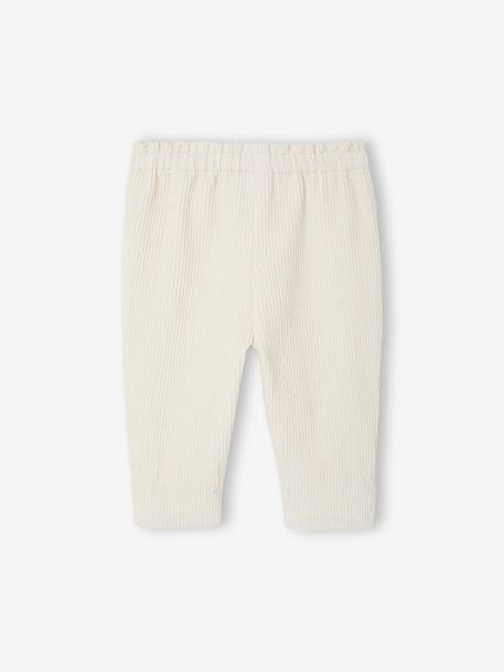 Pantalon naissance en velours côtelé écru 2 - vertbaudet enfant 