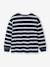Tee-shirt rayé manches longues garçon bleu nuit+écru 3 - vertbaudet enfant 