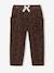 Pantalon fille velours forme loose Léopard+vieux rose 3 - vertbaudet enfant 