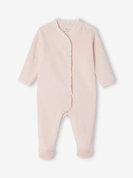 Lot de 2 pyjamas naissance fille en velours personnalisable écru 7 - vertbaudet enfant 
