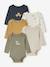 Lot de 5 bodies naissance avec ouverture américaine kaki 1 - vertbaudet enfant 