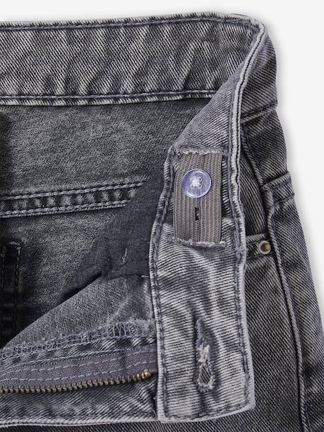 Jean droit fille bleu moyen+denim gris 13 - vertbaudet enfant 