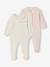 Lot de 2 pyjamas naissance fille en velours personnalisable écru 2 - vertbaudet enfant 