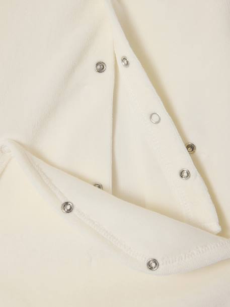 Lot de 2 pyjamas naissance fille en velours personnalisable écru 5 - vertbaudet enfant 