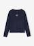 Tee-shirt sport motif tennis fille manches longues marine 1 - vertbaudet enfant 