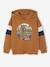 Sweat garçon à capuche motif placé lichen+noix de pécan 4 - vertbaudet enfant 