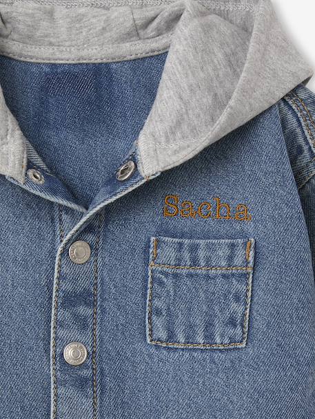 Chemise bébé personnalisable en denim avec capuche stone 5 - vertbaudet enfant 