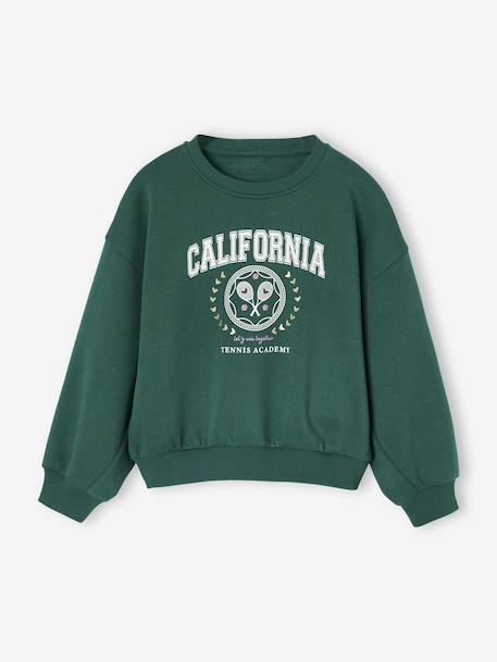 Sweat oversize sport fille vert 1 - vertbaudet enfant 