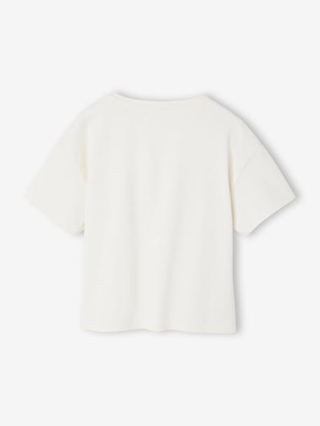 T-shirt animation en sequins réversibles fille manches courtes bois de rose+écru 9 - vertbaudet enfant 