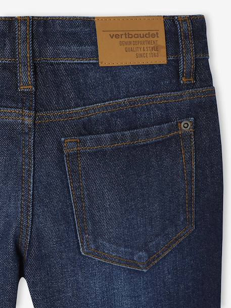 Jean garçon droit à revers denim brut+stone 7 - vertbaudet enfant 