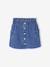 Jupe en jean fille poches coeur denim bleached+denim brut 8 - vertbaudet enfant 