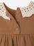 T-shirt bébé en jersey froissé avec col en crochet caramel 4 - vertbaudet enfant 