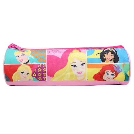 Trousse scolaire ronde princesses Rose 1 - vertbaudet enfant 