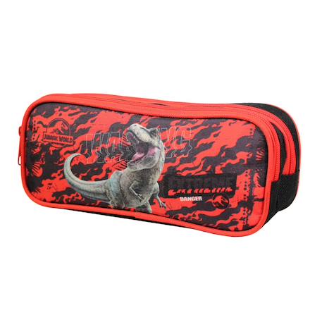 Trousse scolaire rectangulaire jurassic world noire Noir 2 - vertbaudet enfant 