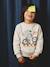 Sweat garçon col rond motif placé blanc chiné+bleu nuit+kaki 1 - vertbaudet enfant 