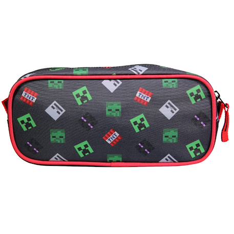 Trousse scolaire rectangulaire minecraft Noir 4 - vertbaudet enfant 