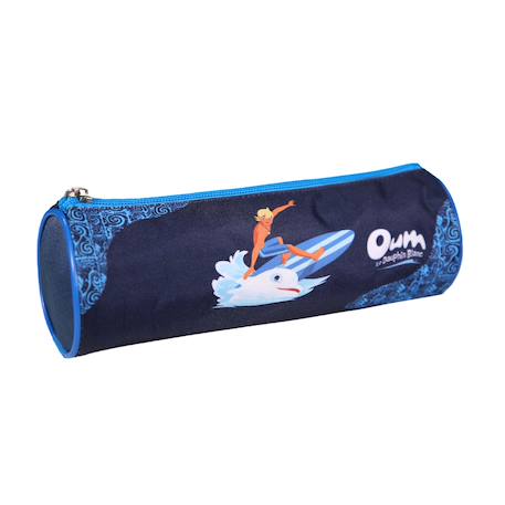 Trousse scolaire ronde oum le dauphin Bleu 2 - vertbaudet enfant 