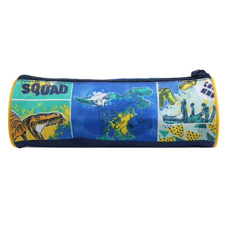 Trousse scolaire ronde phileas  dinosaure Bleu 4 - vertbaudet enfant 