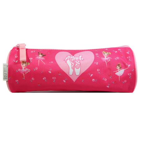 Trousse scolaire ronde phileas danseuses Rose 1 - vertbaudet enfant 