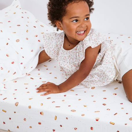 Drap housse coton bio gourmandises 1 personne Gourmandises 3 - vertbaudet enfant 